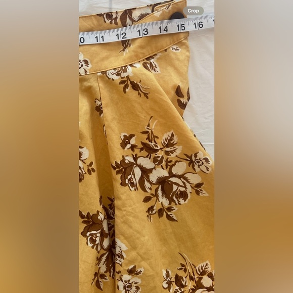 Persnickety Yellow Floral Skirt with Lace - Picture 5 of 8